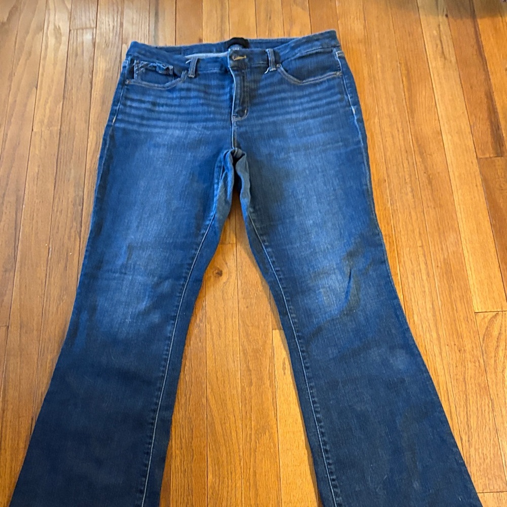 Buckle Dark Blue Flare Women's Jeans